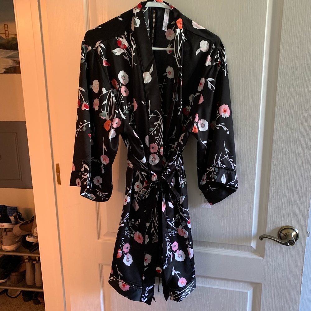 Silk Floral Robe